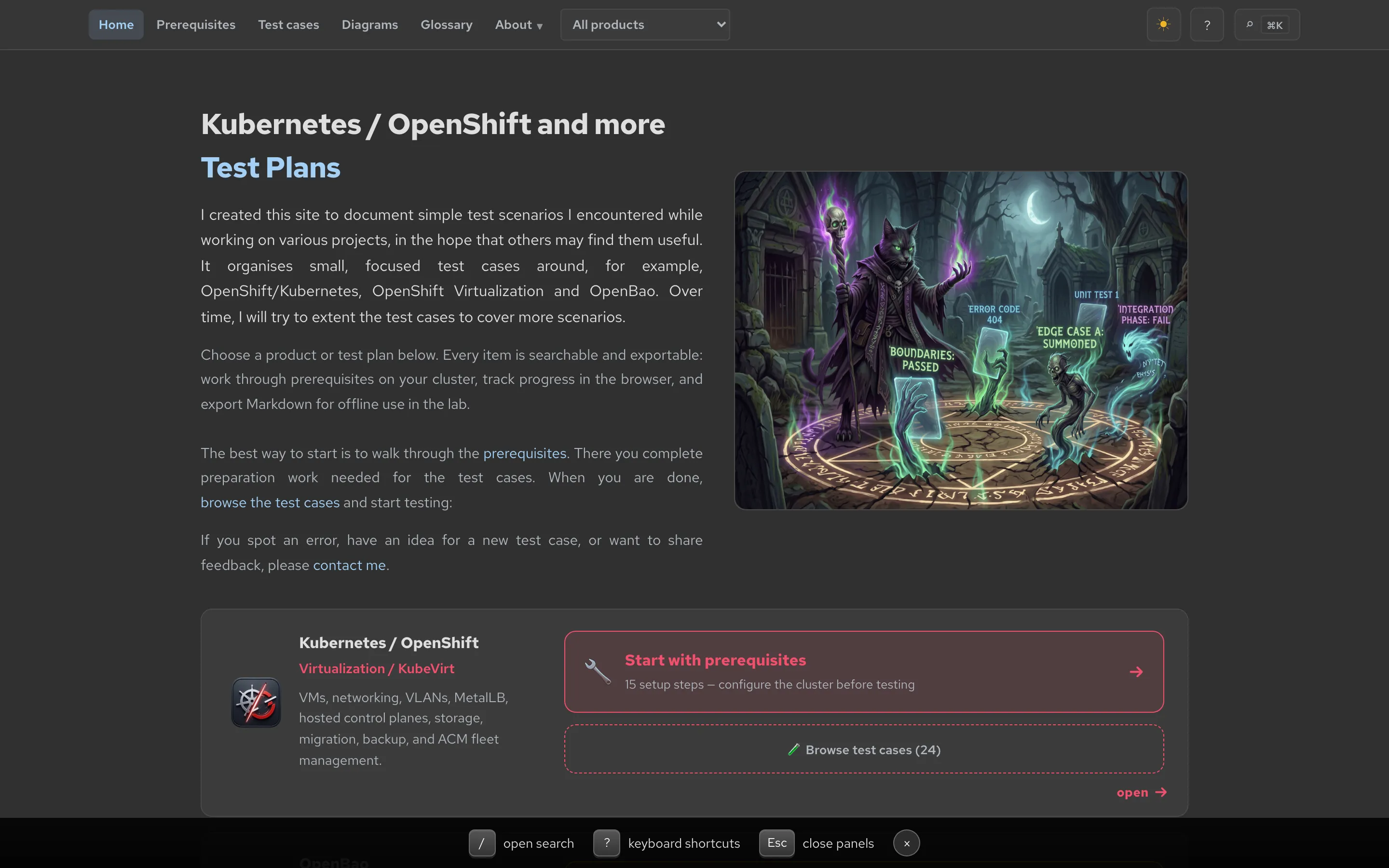 OpenShift & Kubernetes Test Plans screenshot 1